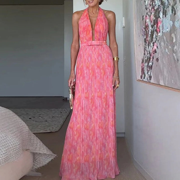 Robe Longue Halter Élégante