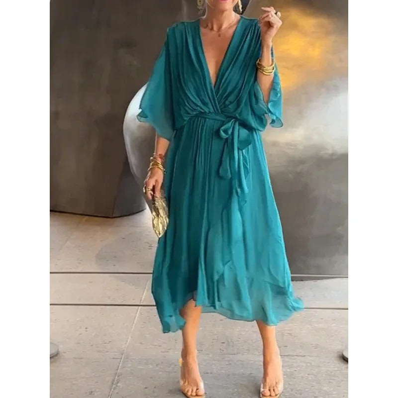 Robe Longue Élégante en Chiffon