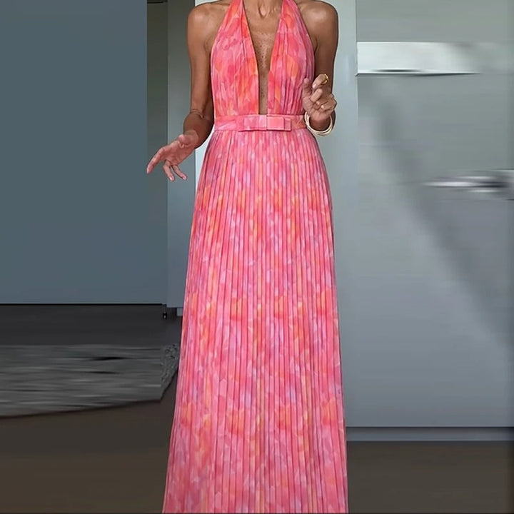 Robe Longue Halter Élégante