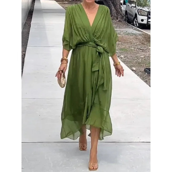 Robe Longue Élégante en Chiffon