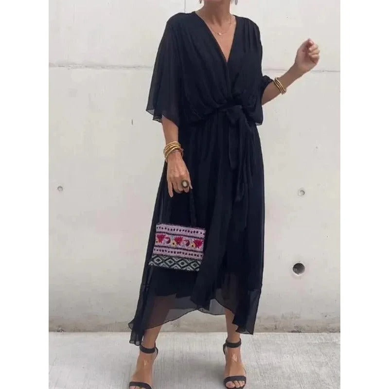 Robe Longue Élégante en Chiffon
