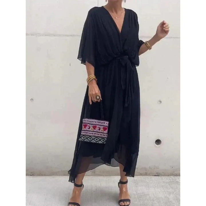 Robe Longue Élégante en Chiffon