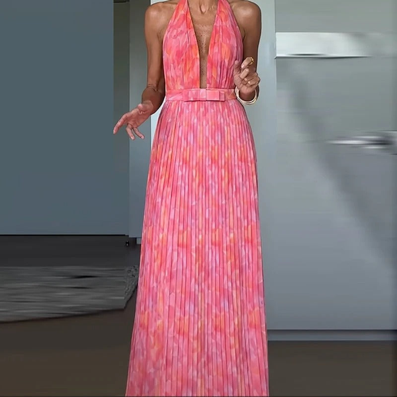 Robe Longue Halter Élégante