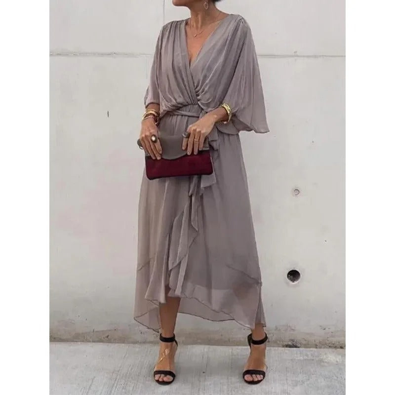 Robe Longue Élégante en Chiffon