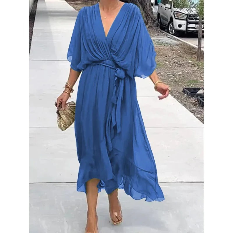 Robe Longue Élégante en Chiffon