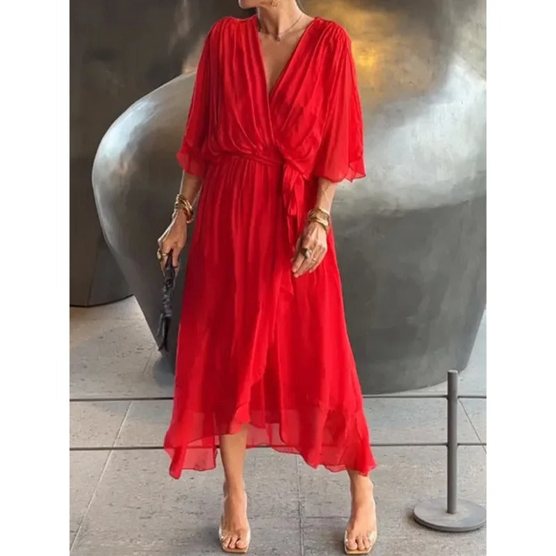 Robe Longue Élégante en Chiffon