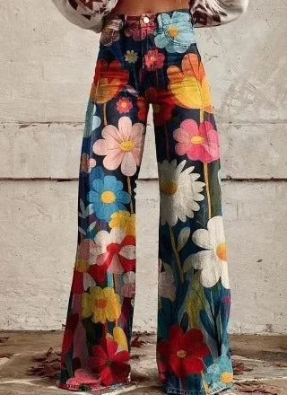 Pantalon Fleuri Élégant