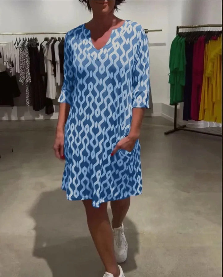 Robe Fleurie Élégante mi-longue