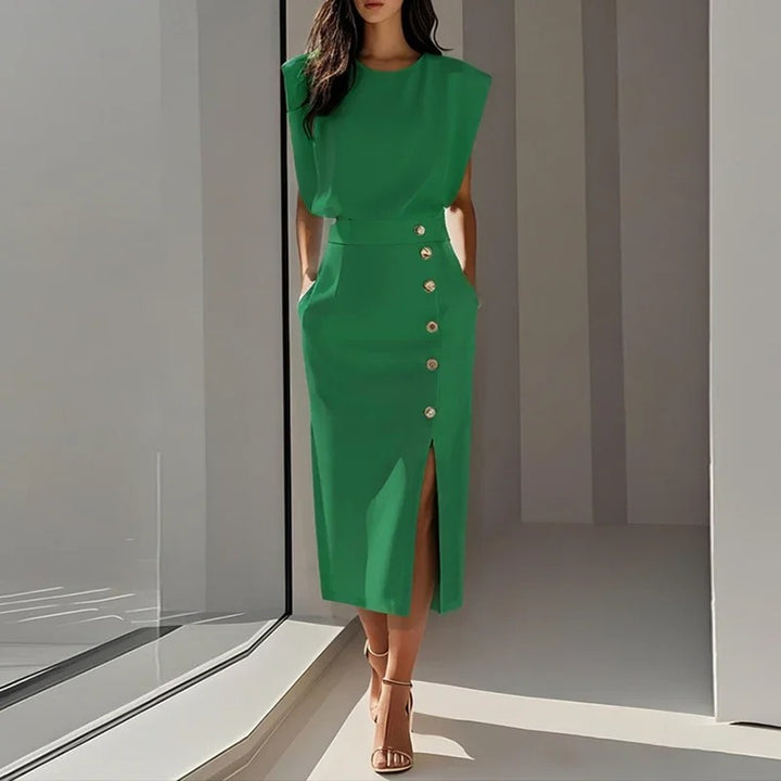 Robe Élégante d'Été Sans Manches