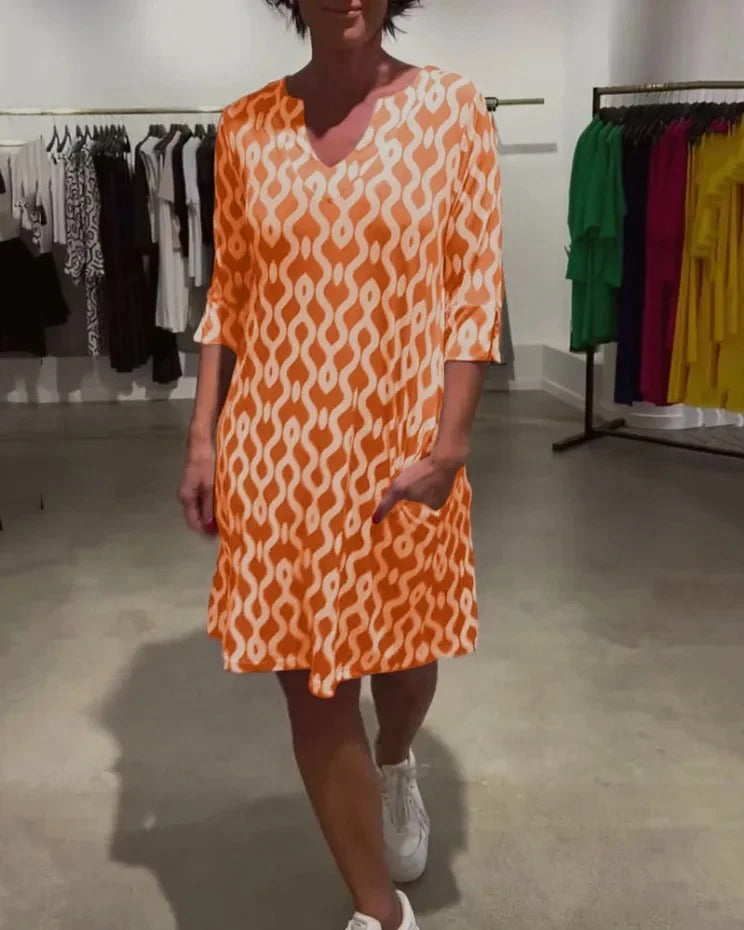 Robe Fleurie Élégante mi-longue
