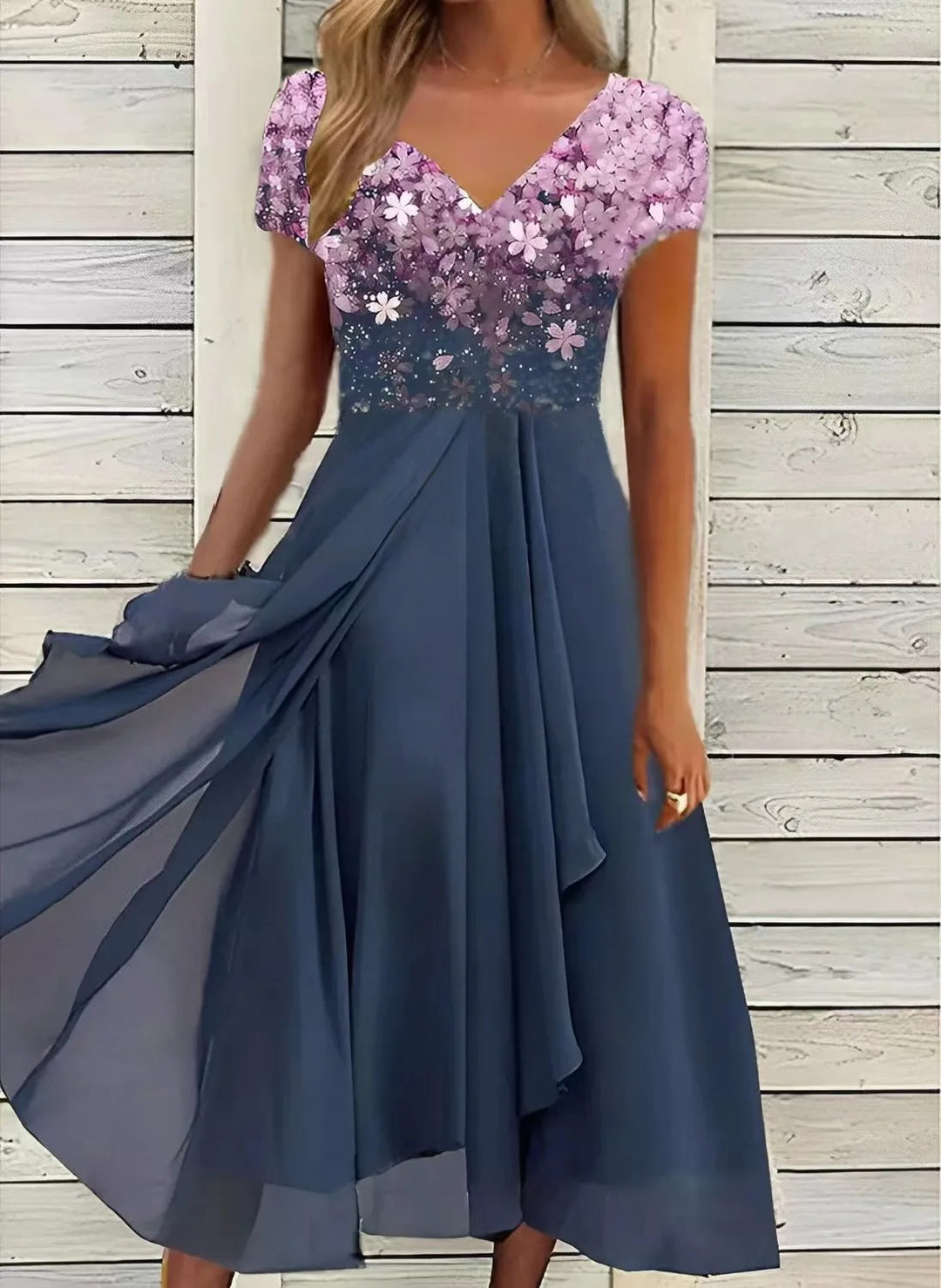 Robe Patchwork en Mousseline