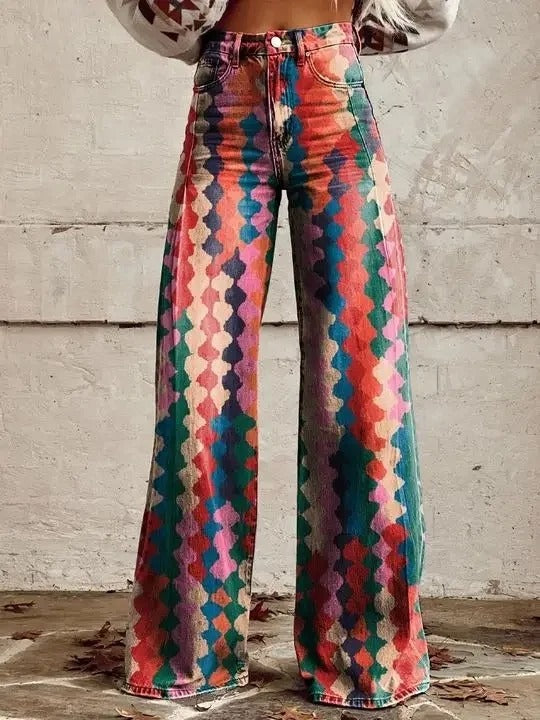 Pantalon Fleuri Élégant