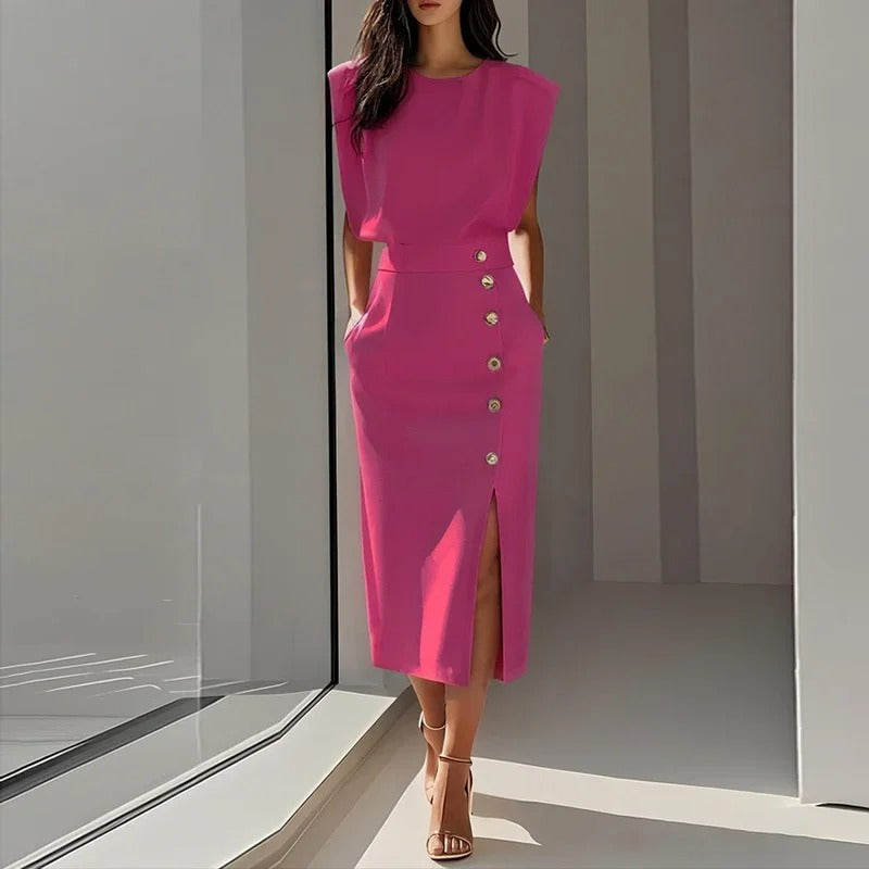 Robe Élégante d'Été Sans Manches