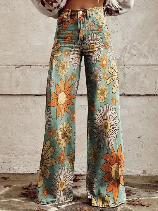 Pantalon Fleuri Élégant